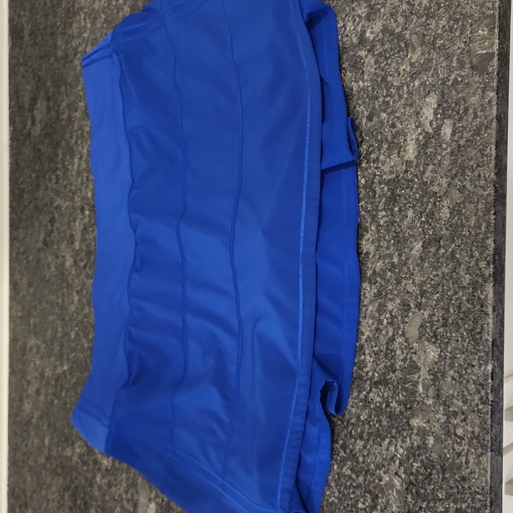 Lululemon pace rival skirt skort sz 12 regular length, blazer blue